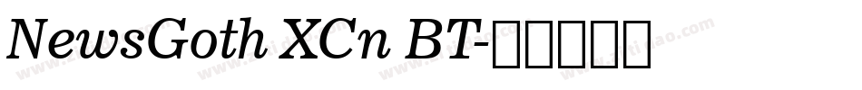 NewsGoth XCn BT字体转换